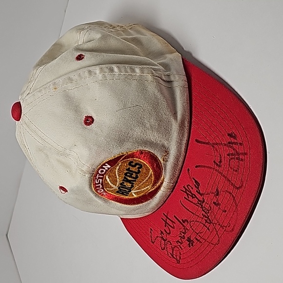 VTG Houston Rockets Basketball Cap Hat NBA Autograph Championship 1993 1994 - Picture 11 of 16